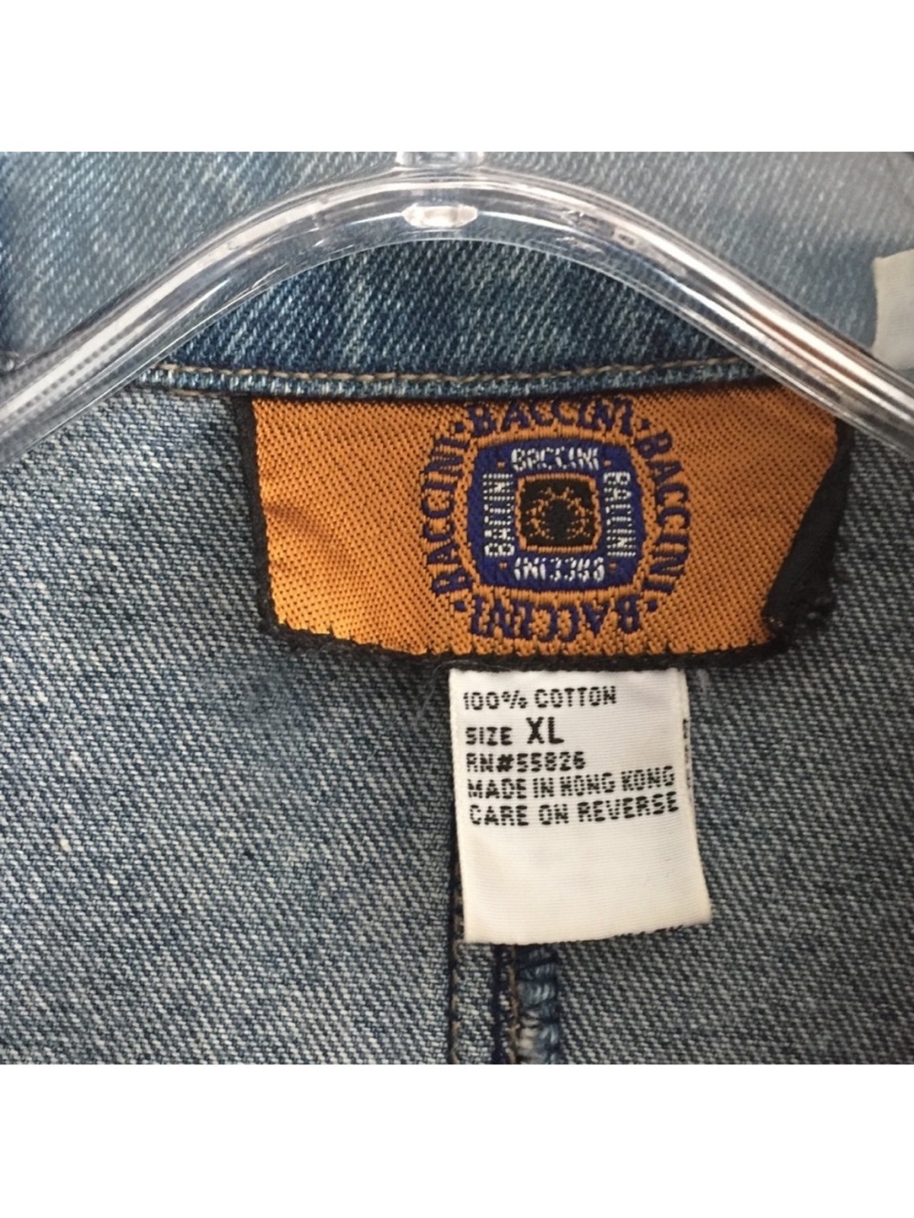 Baccini Classic Blue Denim Zip-Front Jacket Women's XL - Picture 4 of 9